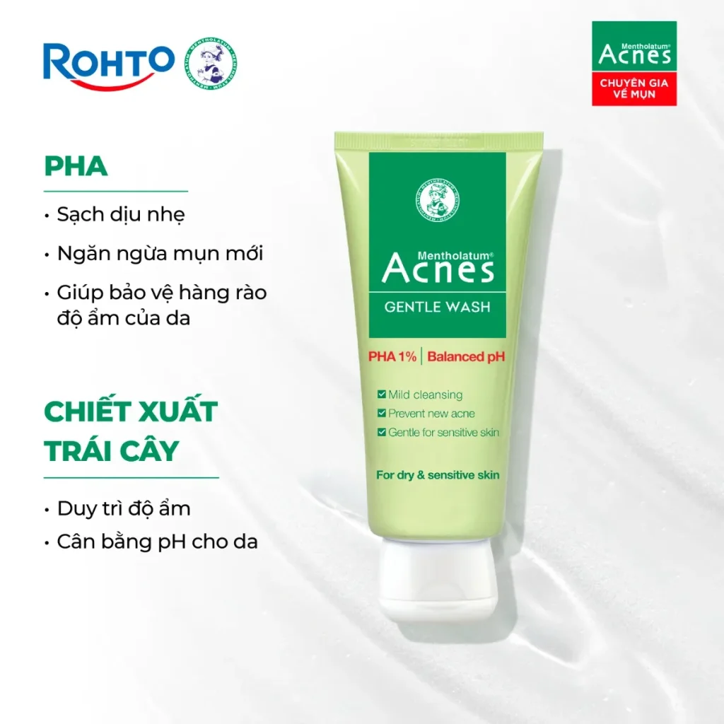 Sữa Rửa Mặt Acnes Gentle Wash 100g Làm Sạch Dịu Nhẹ 3 Sữa Rửa Mặt Acnes Gentle Wash 100g Làm Sạch Dịu Nhẹ - Ảnh 3