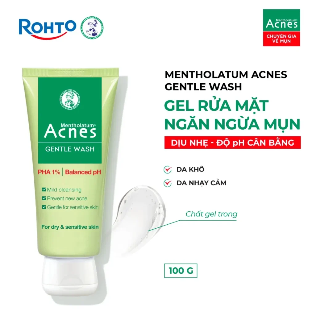 Sữa Rửa Mặt Acnes Gentle Wash 100g Làm Sạch Dịu Nhẹ 2 Sữa Rửa Mặt Acnes Gentle Wash 100g Làm Sạch Dịu Nhẹ - Ảnh 2