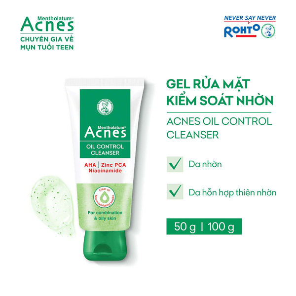 Sữa Rửa Mặt Acnes Oil Control Cleanser 50g Kiểm Soát Nhờn 2 Sữa Rửa Mặt Acnes Oil Control Cleanser 50g Kiểm Soát Nhờn - Ảnh 2