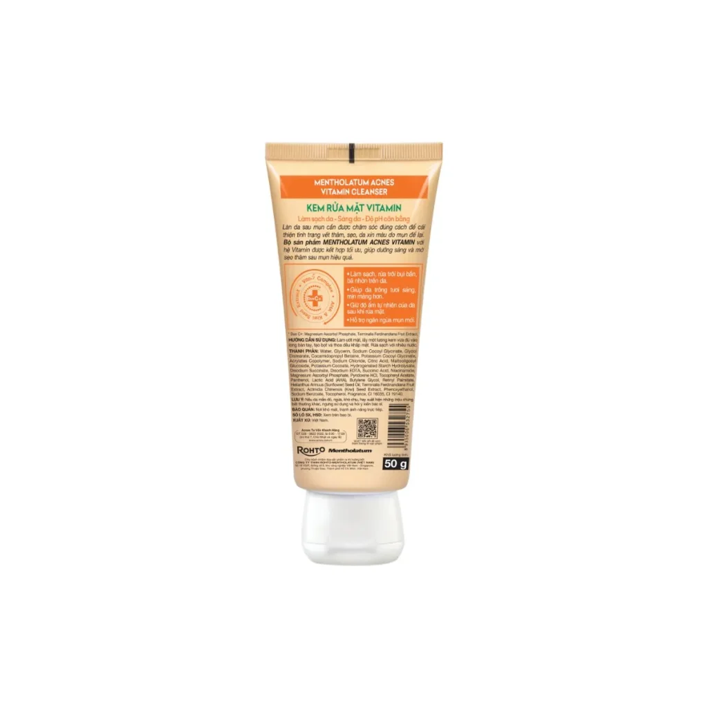 Sữa Rửa Mặt Acnes Vitamin Cleanser 50g Sáng Da Mờ Thâm 3 Sữa Rửa Mặt Acnes Vitamin Cleanser 50g Sáng Da Mờ Thâm - Ảnh 3