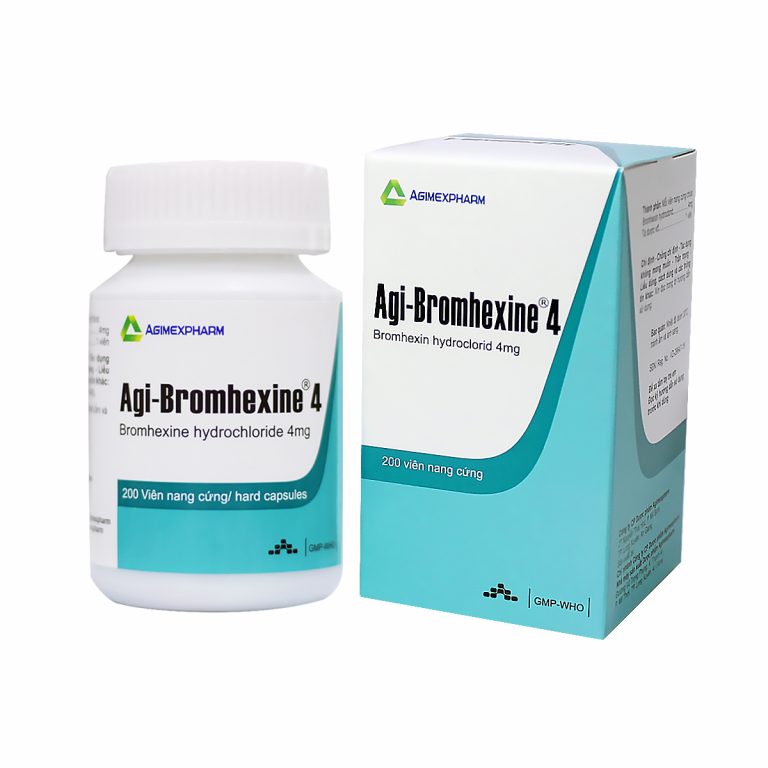 Agi-Bromhexine 4 Agimexpharm (Hộp 200 viên) 1 Agi-Bromhexine 4 Agimexpharm (Hộp 200 viên)