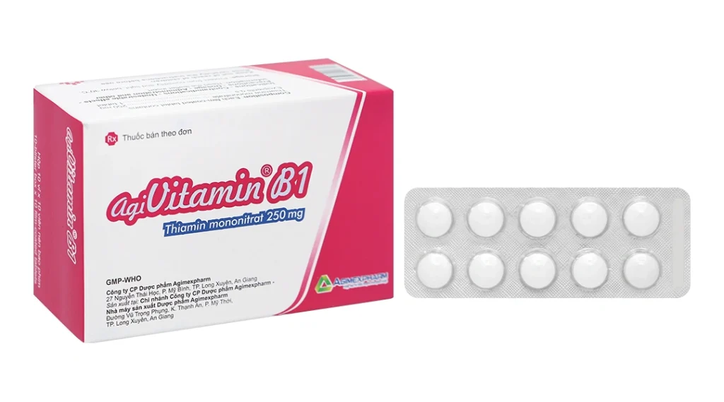 Agivitamin B1 250mg trị thiếu thiamin (10 vỉ x 10 viên) 1 Agivitamin B1 250mg trị thiếu thiamin (10 vỉ x 10 viên)