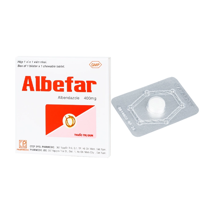Albefar 400mg Pharmedic 1 vỉ x 1 viên 2 Albefar 400mg Pharmedic 1 vỉ x 1 viên - Ảnh 2