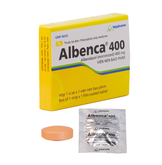 Albenca Imexpharm 400 (Hộp 1 vỉ xé x 1 viên) 1 Albenca Imexpharm 400 (Hộp 1 vỉ xé x 1 viên)