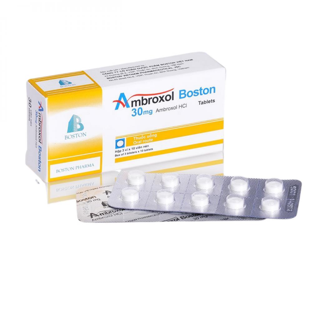 Ambroxol Boston (3 vỉ x 10 viên) 1 Ambroxol Boston (3 vỉ x 10 viên)