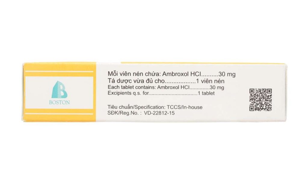 Ambroxol Boston (3 vỉ x 10 viên) 3 Ambroxol Boston (3 vỉ x 10 viên) - Ảnh 3