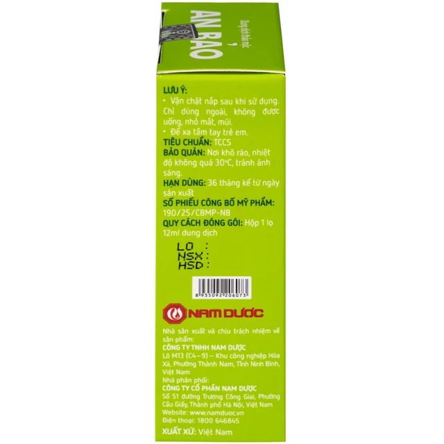 An Bảo giảm sưng, ngứa do côn trùng đốt (chai 12ml) 2 An Bảo giảm sưng, ngứa do côn trùng đốt (chai 12ml) - Ảnh 2