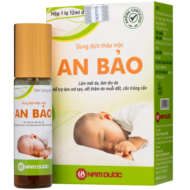 An Bảo giảm sưng, ngứa do côn trùng đốt (chai 12ml) 1 An Bảo giảm sưng, ngứa do côn trùng đốt (chai 12ml)