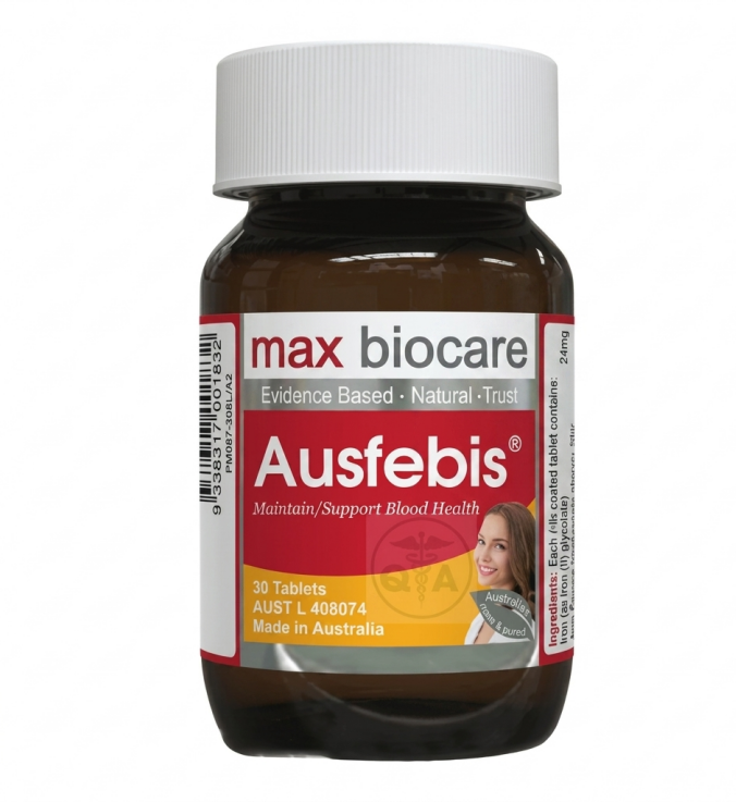 Ausfebis – Hỗ trợ điều trị thiếu máu (Hộp 30 viên) 1 Ausfebis – Hỗ trợ điều trị thiếu máu (Hộp 30 viên)