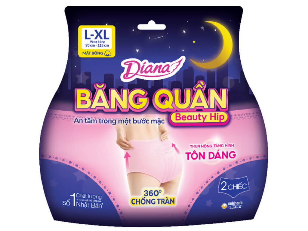 BVS Diana băng quần Beauty Hip - Size L-XL Gói 2M 1 BVS Diana băng quần Beauty Hip - Size L-XL Gói 2M