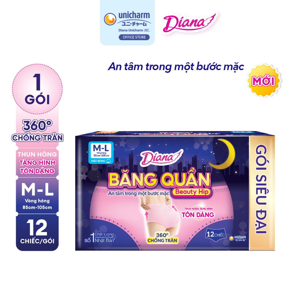 BVS Diana băng quần Beauty Hip - Size M-L Gói 12M 2 BVS Diana băng quần Beauty Hip - Size M-L Gói 12M - Ảnh 2