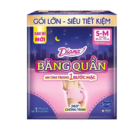 Băng Vệ Sinh Dạng Quần Diana Chống Tràn Size S-M 5pcs 3 Băng Vệ Sinh Dạng Quần Diana Chống Tràn Size S-M 5pcs - Ảnh 3