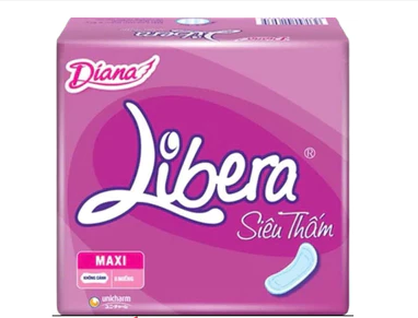Băng Vệ Sinh Diana Libera Dày Cánh/ Không Cánh (8 Miếng/ Gói) 2 Băng Vệ Sinh Diana Libera Dày Cánh/ Không Cánh (8 Miếng/ Gói) - Ảnh 2