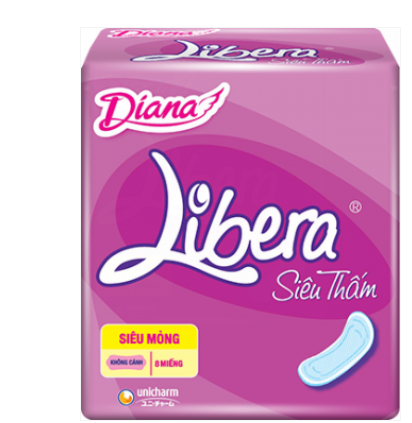 Băng Vệ Sinh LIBERA Siêu Thấm Không Cánh 8 Miếng 2 Băng Vệ Sinh LIBERA Siêu Thấm Không Cánh 8 Miếng - Ảnh 2