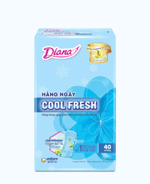 Băng vệ sinh Diana Hàng Ngày Cool Fresh (40 miếng/Gói) 2 Băng vệ sinh Diana Hàng Ngày Cool Fresh (40 miếng/Gói) - Ảnh 2