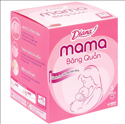 Băng vệ sinh Diana Mama size L-XL 5 miếng 2 Băng vệ sinh Diana Mama size L-XL 5 miếng - Ảnh 2
