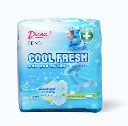 Băng vệ sinh mát dịu siêu mỏng không cánh Diana Sensi Cool Fresh (Gói 8 Miếng) 2 Băng vệ sinh mát dịu siêu mỏng không cánh Diana Sensi Cool Fresh (Gói 8 Miếng) - Ảnh 2