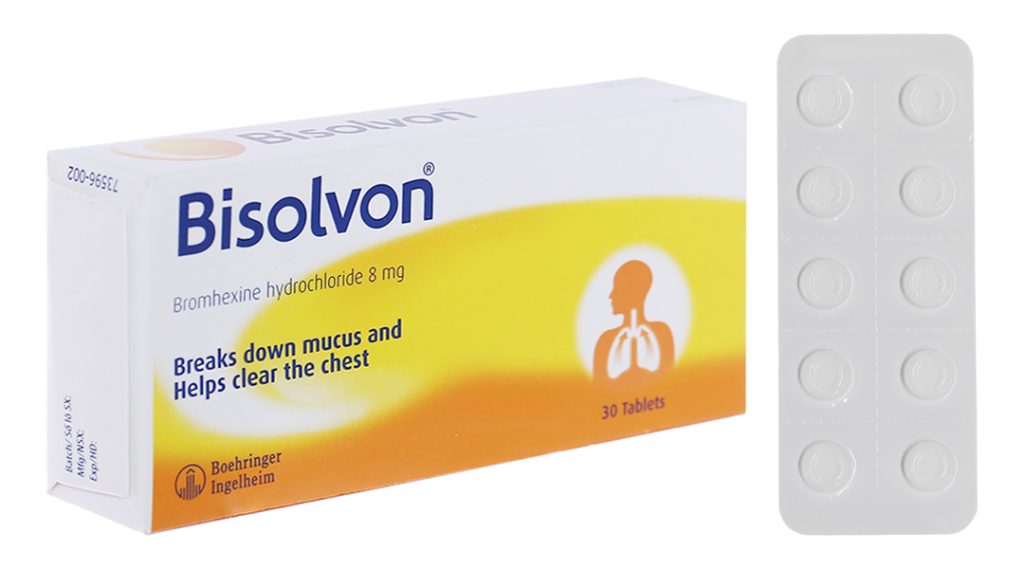Bisolvon 8mg Tablets (3 vỉ x 10 viên) – Long đờm, giảm ho 1 Bisolvon 8mg Tablets (3 vỉ x 10 viên) – Long đờm, giảm ho