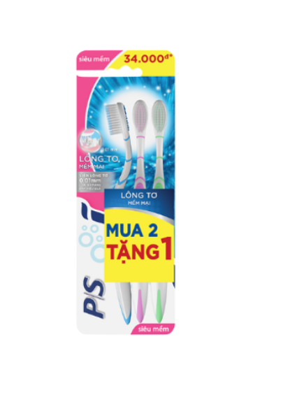 Bộ 3 Bàn chải P/S Lông Tơ Mềm Mại 2 Bộ 3 Bàn chải P/S Lông Tơ Mềm Mại - Ảnh 2