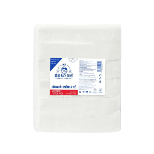 Bông cắt miếng y tế Bông Bạch Tuyết - Loại 7x7cm 1kg 1 Bông cắt miếng y tế Bông Bạch Tuyết - Loại 7x7cm 1kg