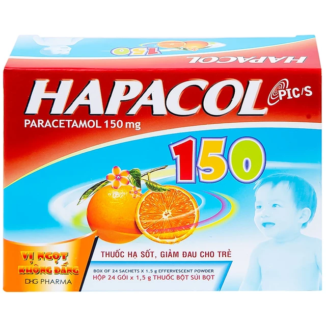 Bột Hapacol 150 DHG (24 gói) 1 Bột Hapacol 150 DHG (24 gói)