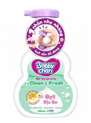 Bọt Tắm Gội Trẻ Em Bobbychan Clean & Fresh – Công Thức Dịu Nhẹ (200ml) 1 Bọt Tắm Gội Trẻ Em Bobbychan Clean & Fresh – Công Thức Dịu Nhẹ (200ml)