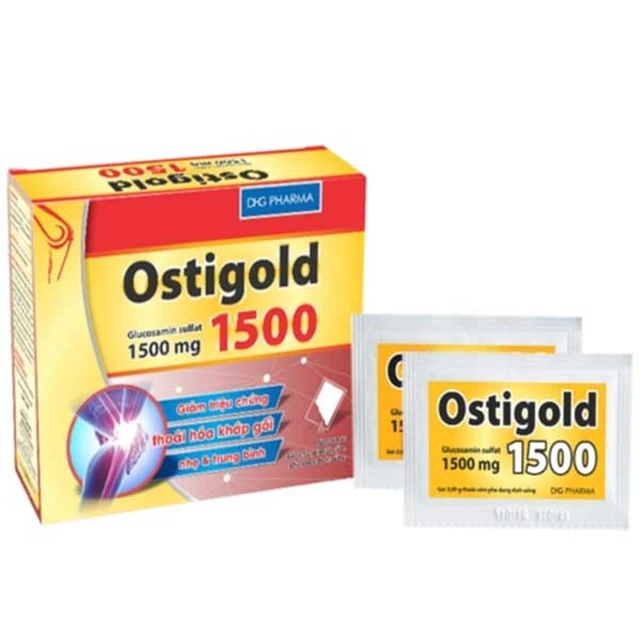 Bột pha uống Ostigold 1500 DHG Pharma (24 gói) 1 Bột pha uống Ostigold 1500 DHG Pharma (24 gói)