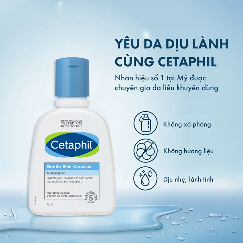 Sữa Rửa Mặt Cetaphil Gentle Skin Cleanser 125ml Dịu Nhẹ 4 Sữa Rửa Mặt Cetaphil Gentle Skin Cleanser 125ml Dịu Nhẹ - Ảnh 4