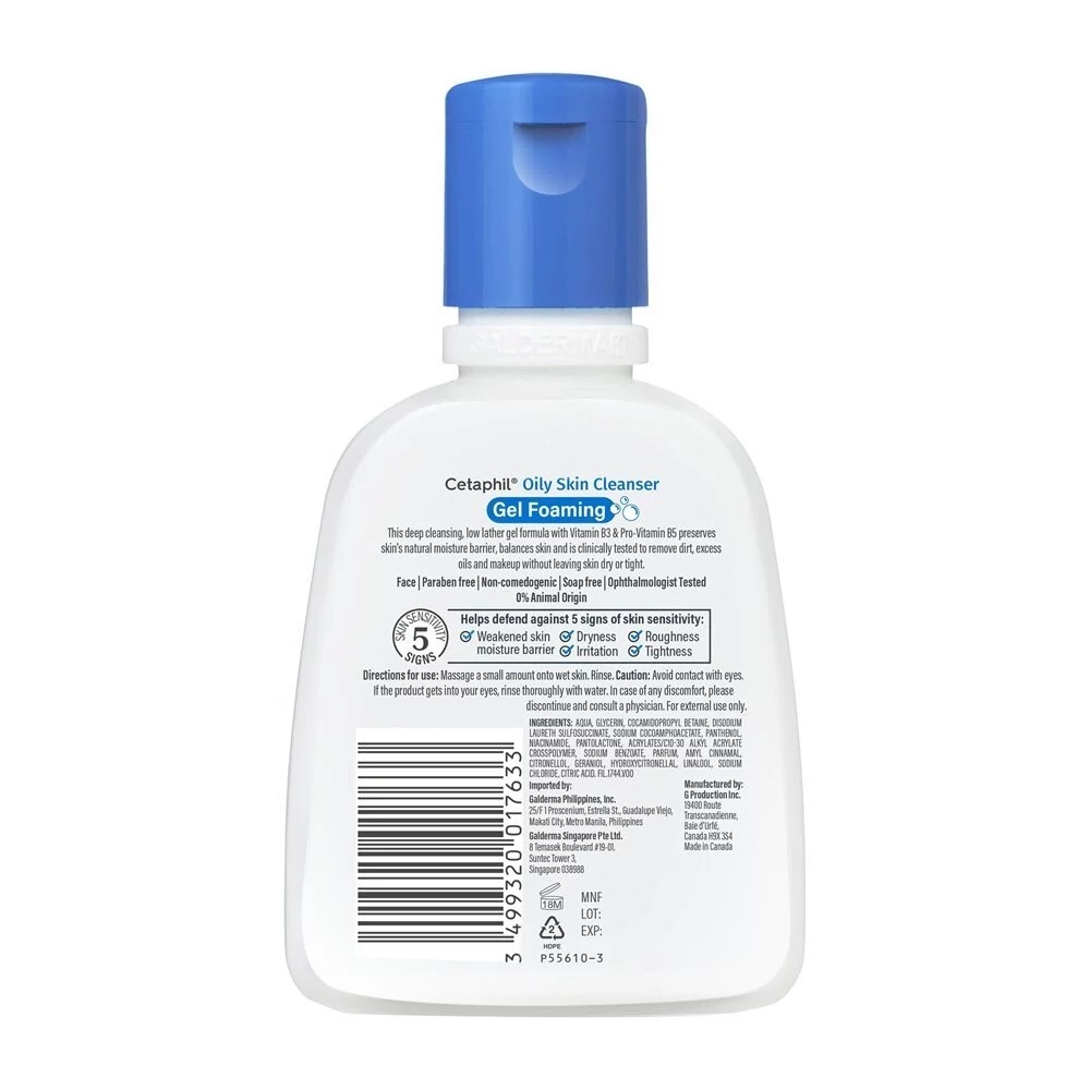 Sữa Rửa Mặt Cetaphil Oily Skin Cleanser 118ml Làm Sạch Da Dầu Nhạy Cảm 2 Sữa Rửa Mặt Cetaphil Oily Skin Cleanser 118ml Làm Sạch Da Dầu Nhạy Cảm - Ảnh 2