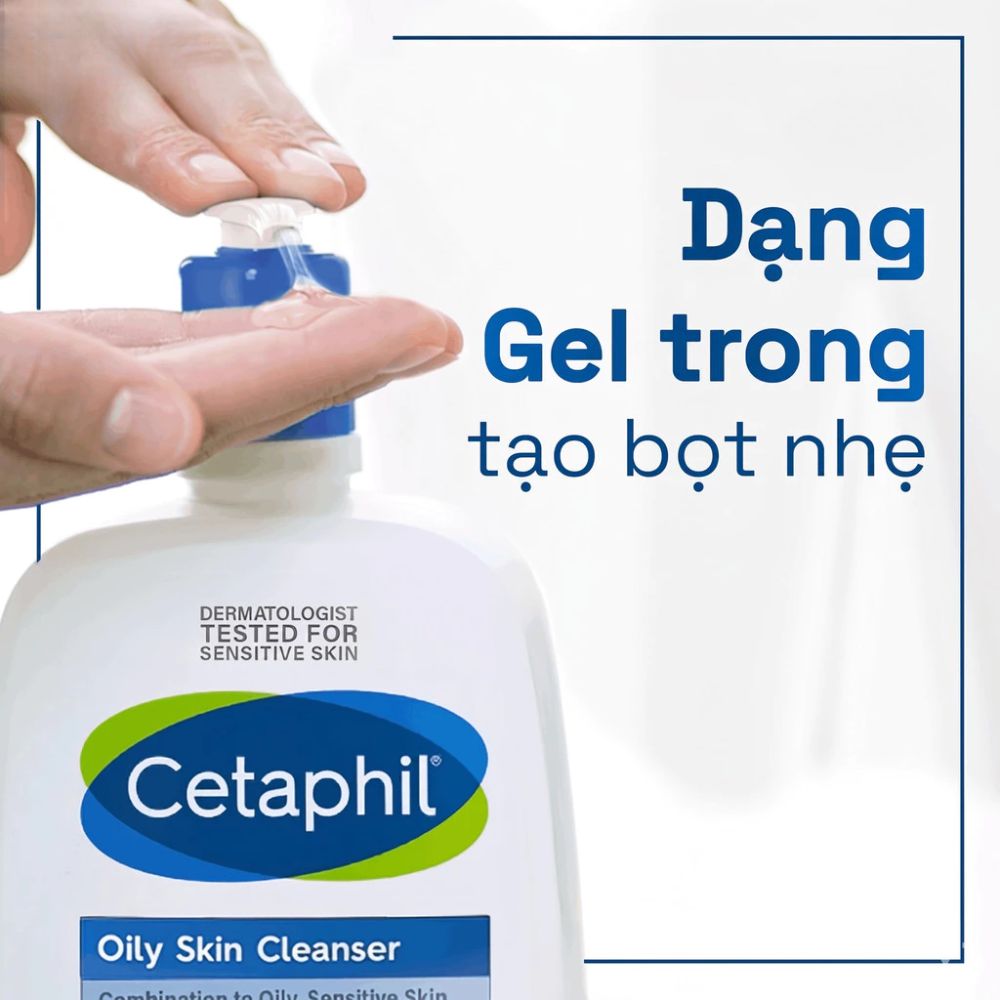 Sữa Rửa Mặt Cetaphil Oily Skin Cleanser 500ml Làm Sạch Da Dầu Dịu Nhẹ 2 Sữa Rửa Mặt Cetaphil Oily Skin Cleanser 500ml Làm Sạch Da Dầu Dịu Nhẹ - Ảnh 2