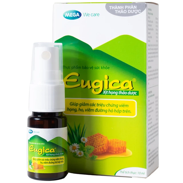 Chai xịt họng thảo dược Eugica Mega (10ml) 1 Chai xịt họng thảo dược Eugica Mega (10ml)