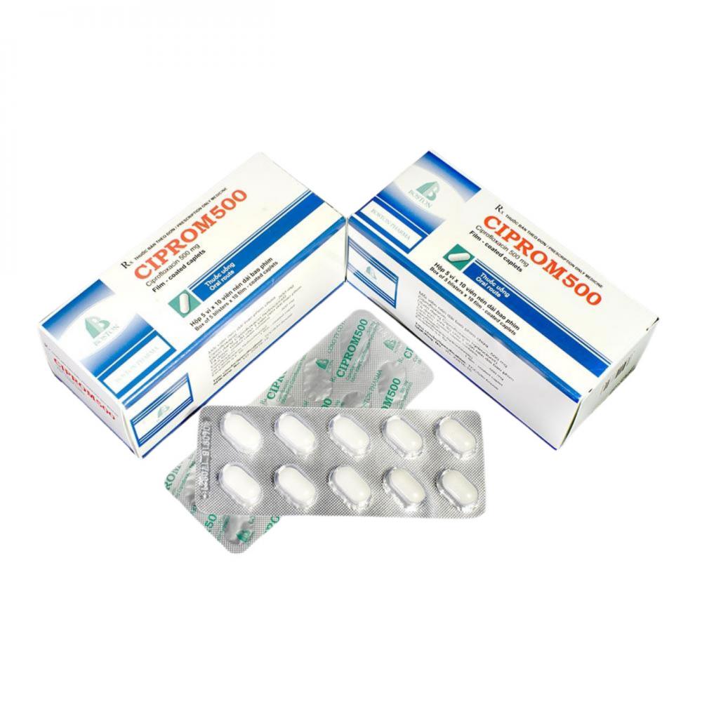 Ciprom 500 - Boston (5 vỉ x 10 viên) 1 Ciprom 500 - Boston (5 vỉ x 10 viên)