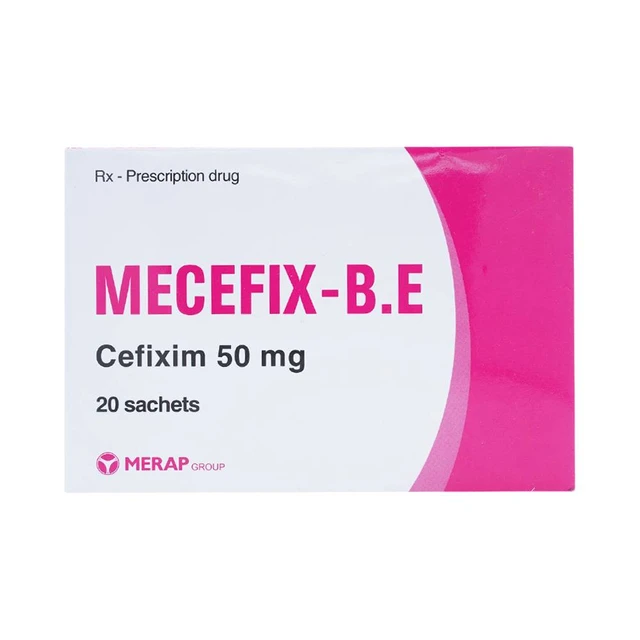 Cốm pha hỗn dịch uống Mecefix-B.E 50mg Merap (20 gói) 1 Cốm pha hỗn dịch uống Mecefix-B.E 50mg Merap (20 gói)