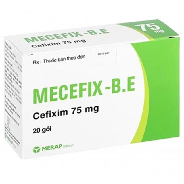 Cốm pha hỗn dịch uống Mecefix-B.E 75mg Merap (20 gói) 1 Cốm pha hỗn dịch uống Mecefix-B.E 75mg Merap (20 gói)