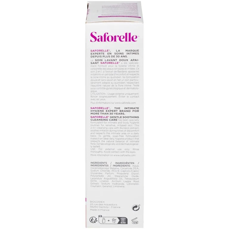 DDVS Saforelle Gentle 250ml Pháp Dịu Nhẹ Cho Vùng Kín Phụ Nữ 3 DDVS Saforelle Gentle 250ml Pháp Dịu Nhẹ Cho Vùng Kín Phụ Nữ - Ảnh 3