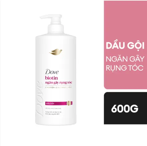 Dầu Gội Dove Biotin Ngăn Gãy Rụng Tóc 600g 2 Dầu Gội Dove Biotin Ngăn Gãy Rụng Tóc 600g - Ảnh 2