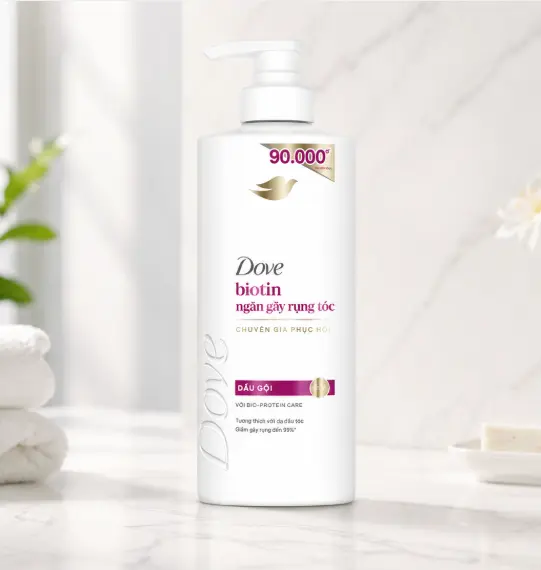 Dầu gội Dove Biotin ngăn tóc gãy rụng 340ml 2 Dầu gội Dove Biotin ngăn tóc gãy rụng 340ml - Ảnh 2