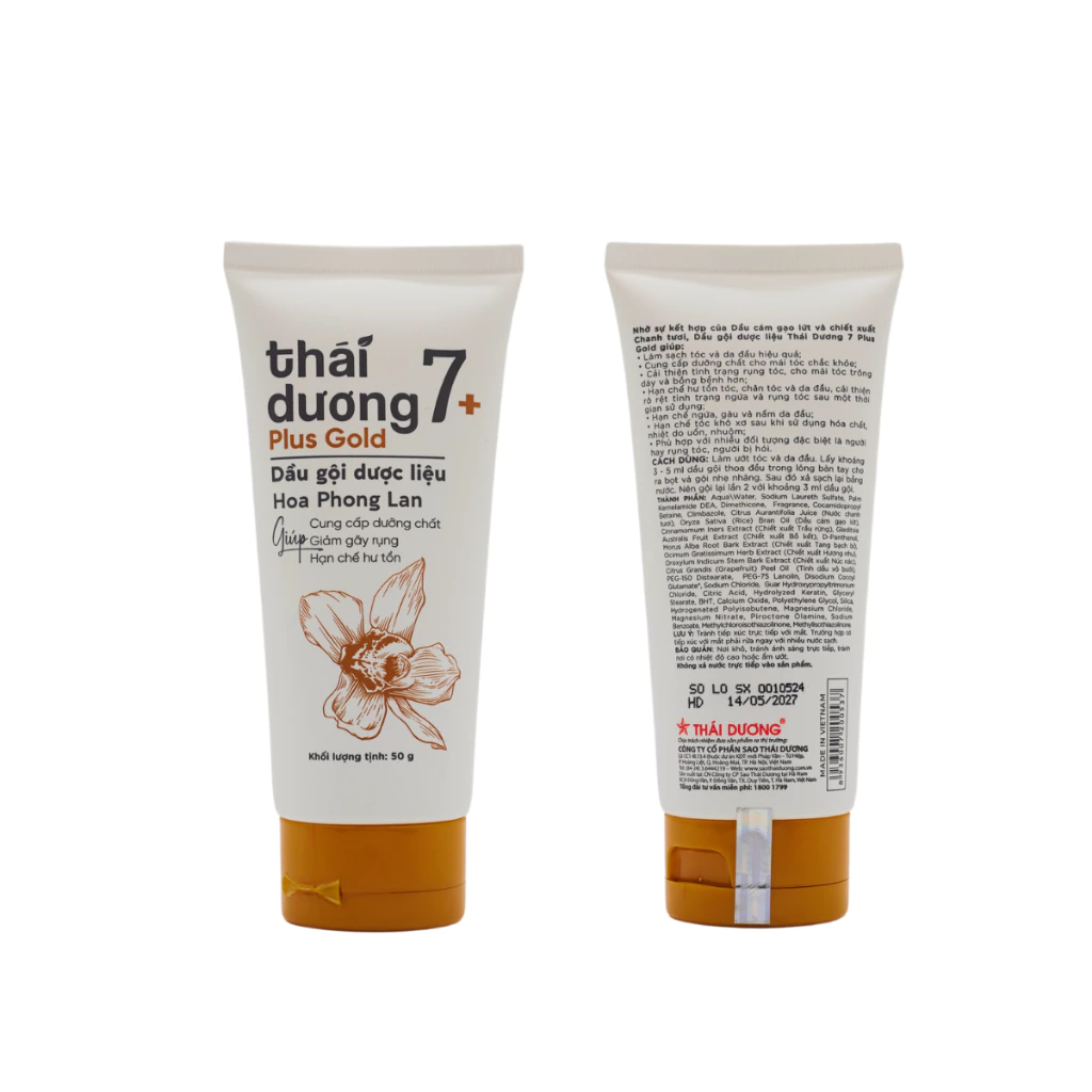 Dầu gội Thái Dương 7 Plus Gold Hoa Phong Lan (50g) 1 Dầu gội Thái Dương 7 Plus Gold Hoa Phong Lan (50g)