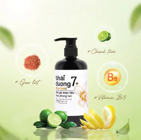 Dầu gội dược liệu Thái Dương 7 Plus Hoa Phong Lan (500ml) 2 Dầu gội dược liệu Thái Dương 7 Plus Hoa Phong Lan (500ml) - Ảnh 2