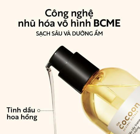 Dầu Tẩy Trang Hoa Hồng Cocoon 140ml Sạch Sâu Dưỡng Ẩm 3 Dầu Tẩy Trang Hoa Hồng Cocoon 140ml Sạch Sâu Dưỡng Ẩm - Ảnh 3