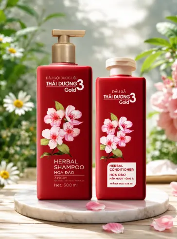 Dầu xả Thái Dương 3 Gold Hoa Đào (333ml) 5 Dầu xả Thái Dương 3 Gold Hoa Đào (333ml) - Ảnh 5