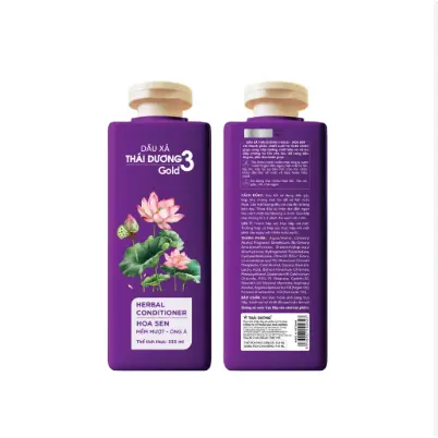 Dầu xả Thái Dương 3 Gold Hoa Sen (333ml) 2 Dầu xả Thái Dương 3 Gold Hoa Sen (333ml) - Ảnh 2