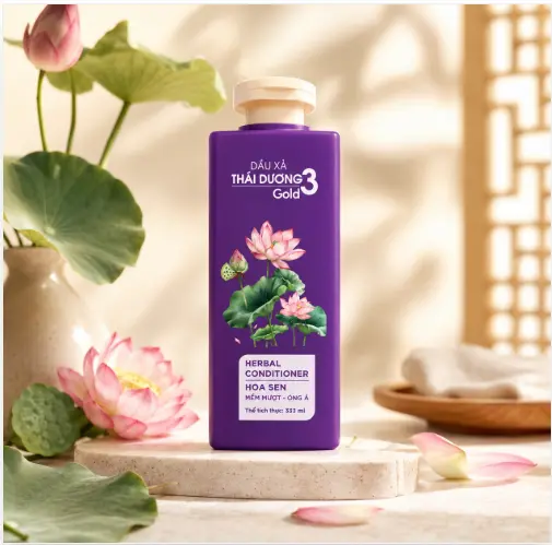 Dầu xả Thái Dương 3 Gold Hoa Sen (333ml) 3 Dầu xả Thái Dương 3 Gold Hoa Sen (333ml) - Ảnh 3