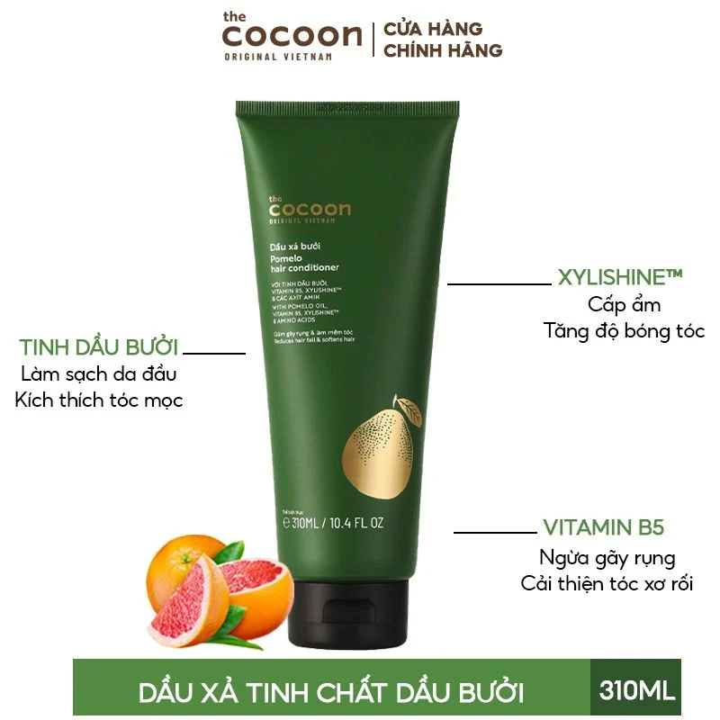 Dầu Xả Bưởi 310ml Cocoon Giảm Gãy Rụng 2 Dầu Xả Bưởi 310ml Cocoon Giảm Gãy Rụng - Ảnh 2