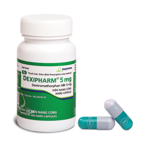 Dexipharm 5mg Imexpharm trị ho khan, ho do kích ứng lọ 200 viên 1 Dexipharm 5mg Imexpharm trị ho khan, ho do kích ứng lọ 200 viên