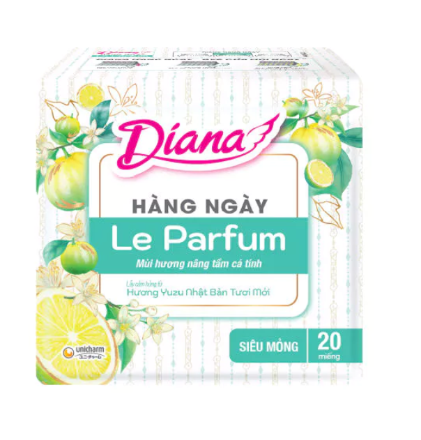 Diana Hàng ngày Le Parfum hương Yuzu Nhật Bản 20 miếng/gói 2 Diana Hàng ngày Le Parfum hương Yuzu Nhật Bản 20 miếng/gói - Ảnh 2