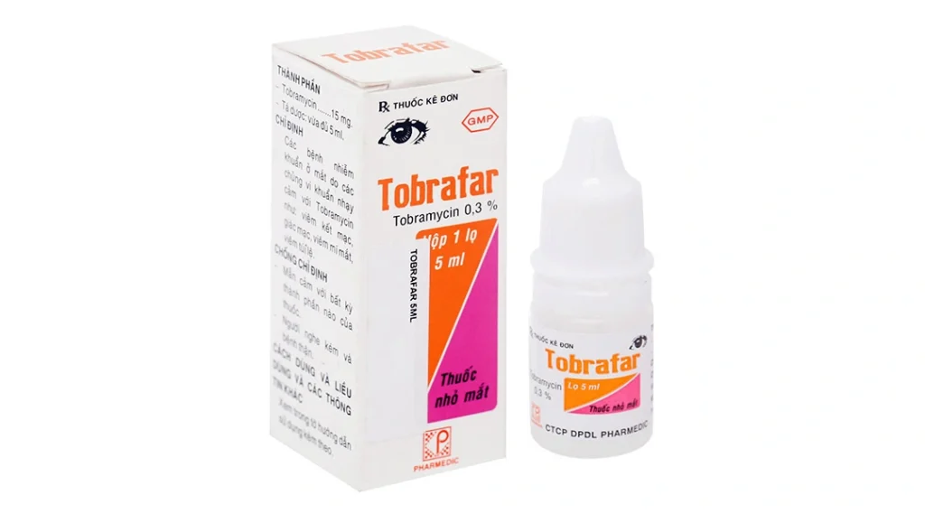 Dung Dịch Nhỏ Mắt Tobrafar 0.3% Pharmedic (5ml) 1 Dung Dịch Nhỏ Mắt Tobrafar 0.3% Pharmedic (5ml)