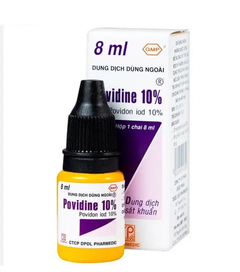 Dung dịch Povidine 10% sát khuẩn da và niêm mạc (chai 8ml) 2 Dung dịch Povidine 10% sát khuẩn da và niêm mạc (chai 8ml) - Ảnh 2