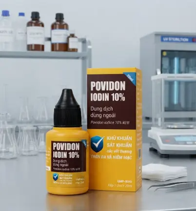 Dung dịch dùng ngoài Povidon Iodin 10% S.Pharm (Hộp 20ml) 2 Dung dịch dùng ngoài Povidon Iodin 10% S.Pharm (Hộp 20ml) - Ảnh 2
