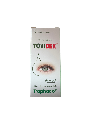 Dung dịch nhỏ mắt Tovidex điều trị những trường hợp mắt bị viêm (chai 6ml) 1 Dung dịch nhỏ mắt Tovidex điều trị những trường hợp mắt bị viêm (chai 6ml)